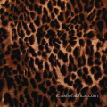 Tessuto alla moda con stampa leopardata elasticizzata a maglia leopardata